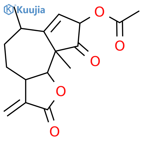 3-Hydroxy-4-oxo-1,11(13)-pseudoguaiadien-12,6-olide; (3α,5β,6β,10β)-form, Ac structure