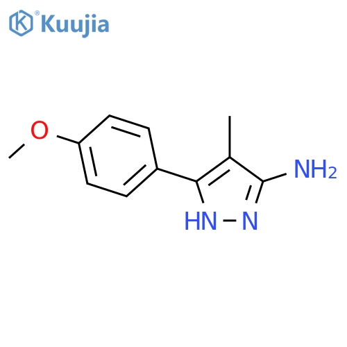 3-(4-methoxyphenyl)-4-methyl-1H-pyrazol-5-amine structure