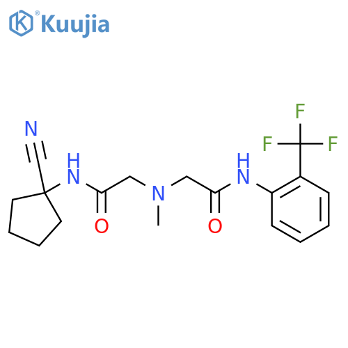 N-(1-cyanocyclopentyl)-2-[methyl({[2-(trifluoromethyl)phenyl]carbamoyl}methyl)amino]acetamide structure