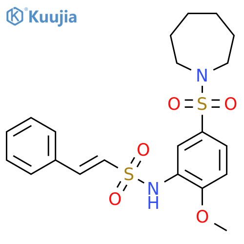 N-[5-(azepane-1-sulfonyl)-2-methoxyphenyl]-2-phenylethene-1-sulfonamide structure
