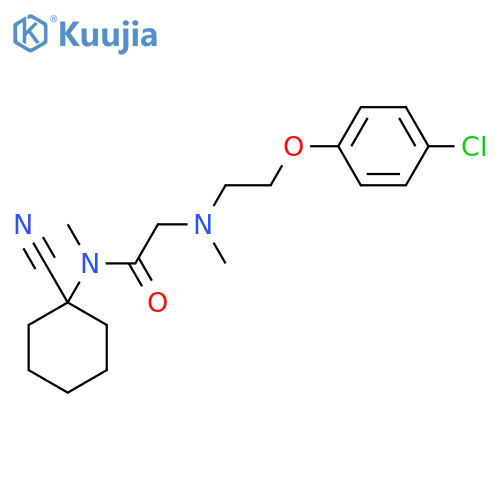 2-{[2-(4-chlorophenoxy)ethyl](methyl)amino}-N-(1-cyanocyclohexyl)-N-methylacetamide structure