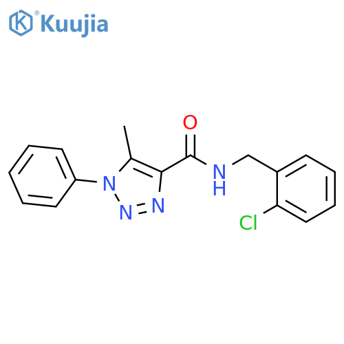 N-(2-chlorophenyl)methyl-5-methyl-1-phenyl-1H-1,2,3-triazole-4-carboxamide structure
