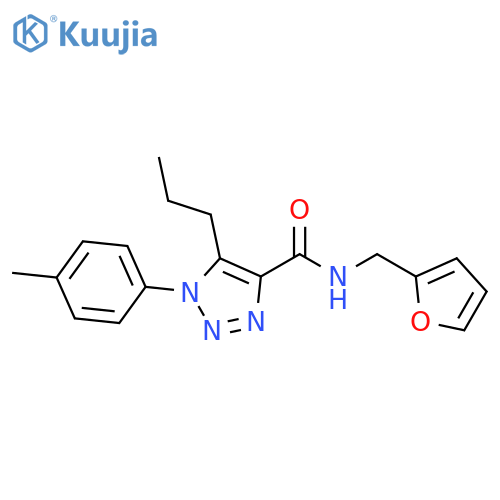 N-(furan-2-yl)methyl-1-(4-methylphenyl)-5-propyl-1H-1,2,3-triazole-4-carboxamide structure
