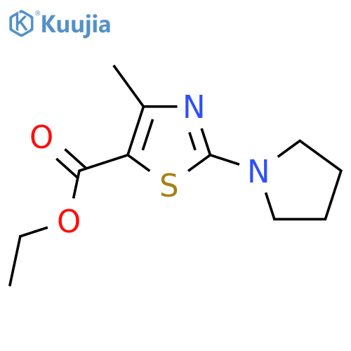 Ethyl 4-methyl-2-pyrrolidin-1-yl-1,3-thiazole-5-carboxylate structure
