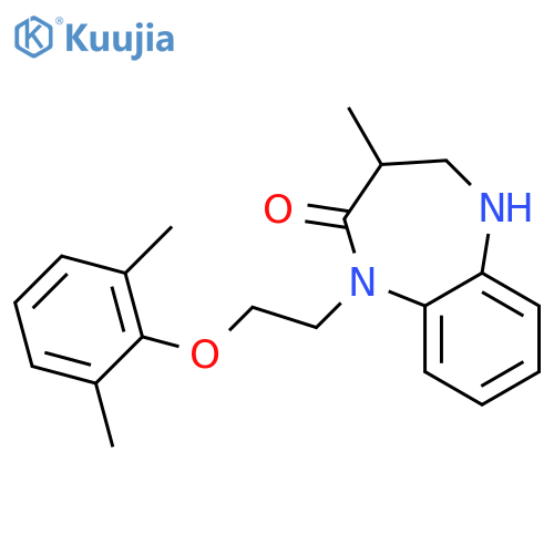 1-2-(2,6-dimethylphenoxy)ethyl-3-methyl-2,3,4,5-tetrahydro-1H-1,5-benzodiazepin-2-one structure