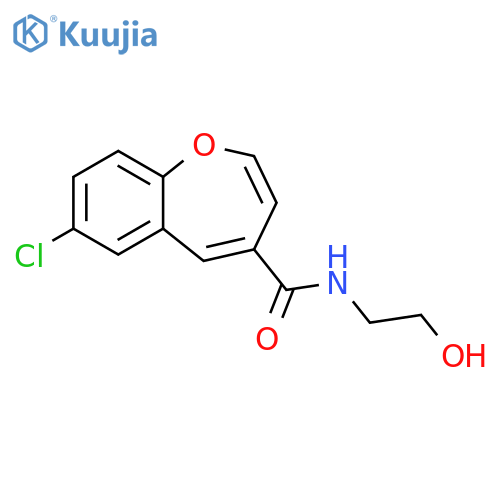 7-chloro-N-(2-hydroxyethyl)-1-benzoxepine-4-carboxamide structure