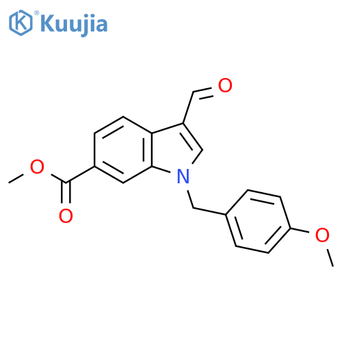 Methyl 3-Formyl-1-(4-methoxybenzyl)-1H-indole-6-carboxylate structure
