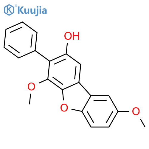 2,4,8-Trihydroxy-3-phenyldibenzofuran; 4,8-Di-Me ether structure