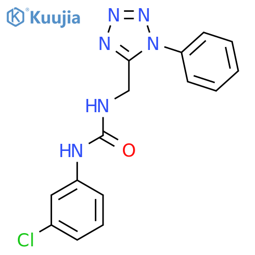 1-(3-chlorophenyl)-3-(1-phenyl-1H-1,2,3,4-tetrazol-5-yl)methylurea structure