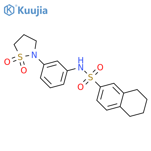 N-3-(1,1-dioxo-1lambda6,2-thiazolidin-2-yl)phenyl-5,6,7,8-tetrahydronaphthalene-2-sulfonamide structure