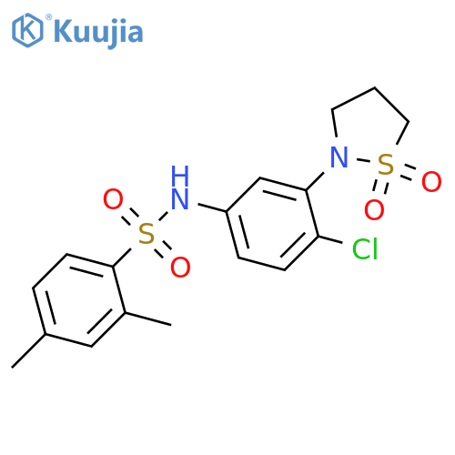 N-4-chloro-3-(1,1-dioxo-1lambda6,2-thiazolidin-2-yl)phenyl-2,4-dimethylbenzene-1-sulfonamide structure