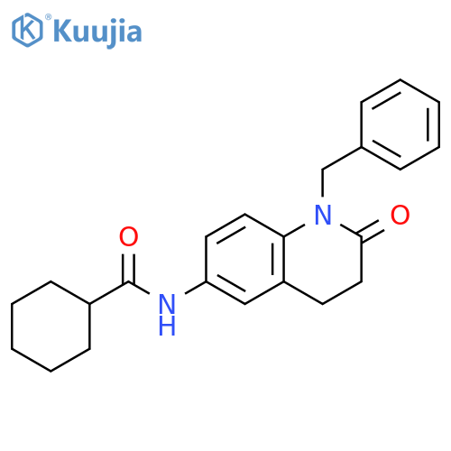 N-(1-benzyl-2-oxo-1,2,3,4-tetrahydroquinolin-6-yl)cyclohexanecarboxamide structure
