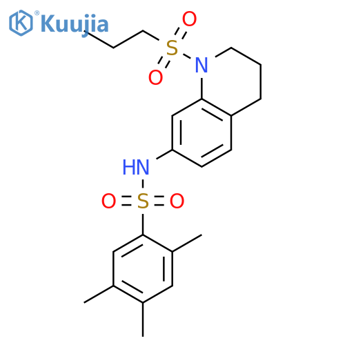2,4,5-trimethyl-N-1-(propane-1-sulfonyl)-1,2,3,4-tetrahydroquinolin-7-ylbenzene-1-sulfonamide structure