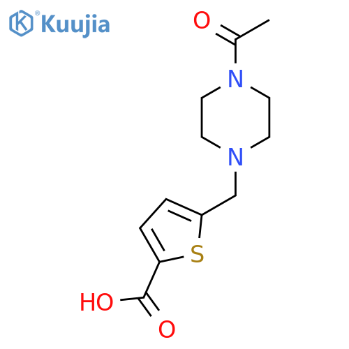 5-(4-acetylpiperazin-1-yl)methylthiophene-2-carboxylic acid structure