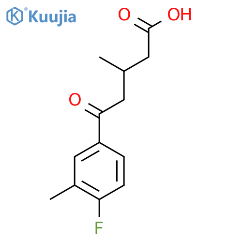 5-(4-Fluoro-3-methylphenyl)-3-methyl-5-oxovaleric acid structure