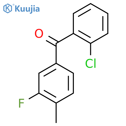 2-Chloro-3'-fluoro-4'-methylbenzophenone structure