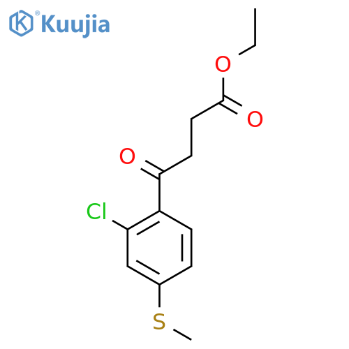 Ethyl 4-(2-Chloro-4-(methylthio)phenyl)-4-oxobutanoate structure