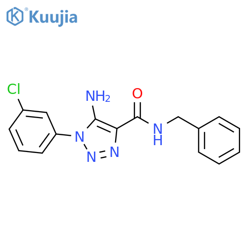 5-amino-N-benzyl-1-(3-chlorophenyl)-1H-1,2,3-triazole-4-carboxamide structure
