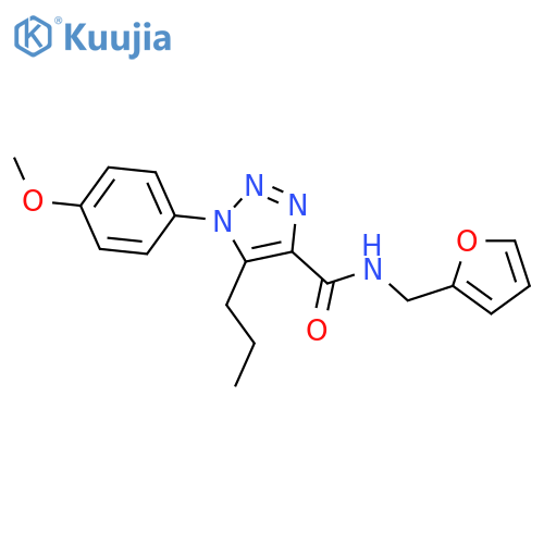 N-(furan-2-yl)methyl-1-(4-methoxyphenyl)-5-propyl-1H-1,2,3-triazole-4-carboxamide structure