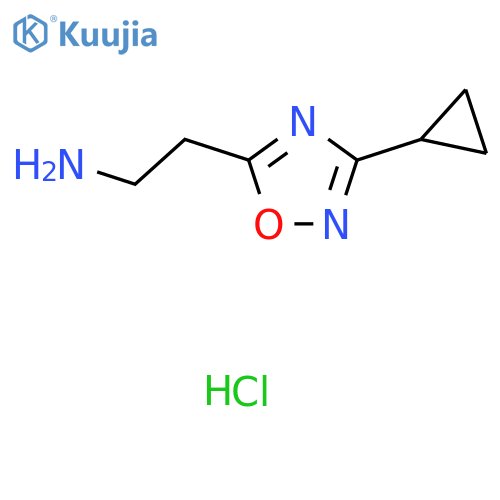 [2-(3-Cyclopropyl-1,2,4-oxadiazol-5-yl)ethyl]amine hydrochloride structure