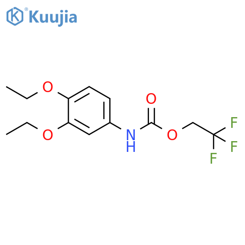 2,2,2-trifluoroethyl N-(3,4-diethoxyphenyl)carbamate structure