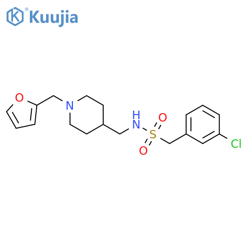 1-(3-chlorophenyl)-N-({1-(furan-2-yl)methylpiperidin-4-yl}methyl)methanesulfonamide structure