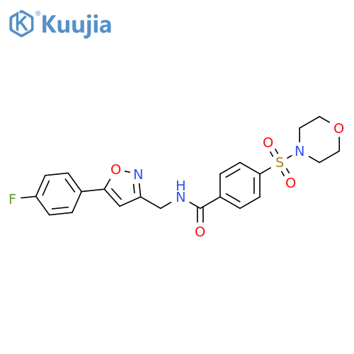 N-{5-(4-fluorophenyl)-1,2-oxazol-3-ylmethyl}-4-(morpholine-4-sulfonyl)benzamide structure