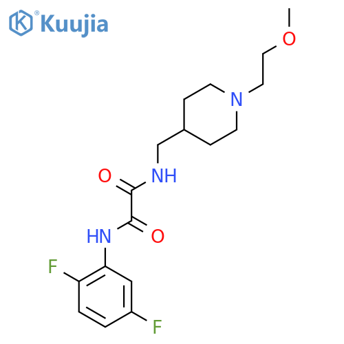 N-(2,5-difluorophenyl)-N'-{1-(2-methoxyethyl)piperidin-4-ylmethyl}ethanediamide structure