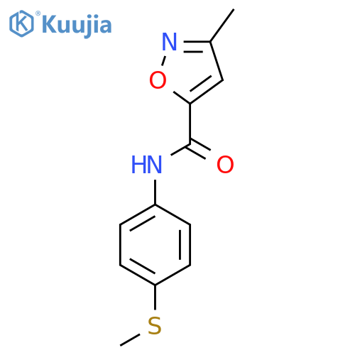 3-methyl-N-4-(methylsulfanyl)phenyl-1,2-oxazole-5-carboxamide structure