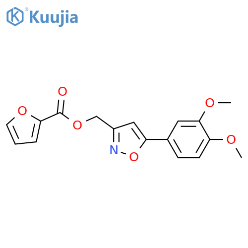 5-(3,4-dimethoxyphenyl)-1,2-oxazol-3-ylmethyl furan-2-carboxylate structure