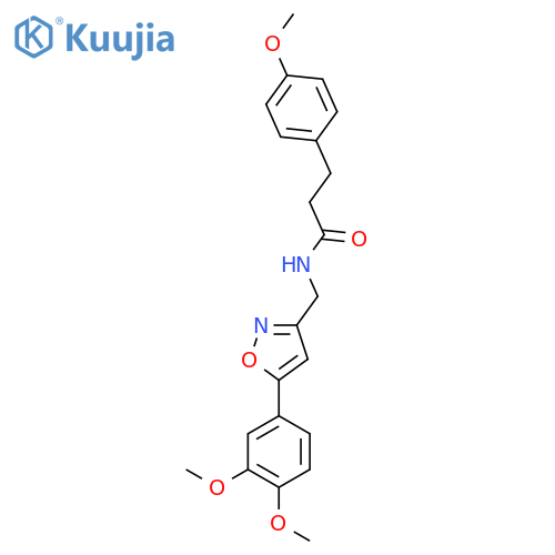 N-{5-(3,4-dimethoxyphenyl)-1,2-oxazol-3-ylmethyl}-3-(4-methoxyphenyl)propanamide structure