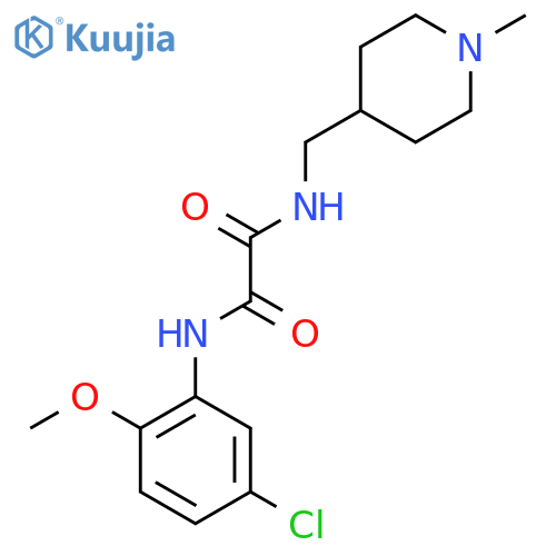 N-(5-chloro-2-methoxyphenyl)-N'-(1-methylpiperidin-4-yl)methylethanediamide structure