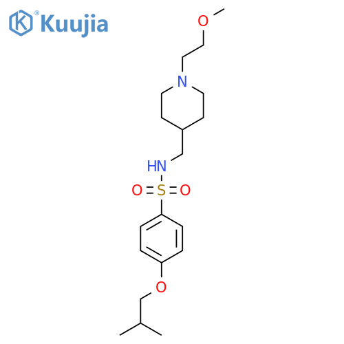 N-{1-(2-methoxyethyl)piperidin-4-ylmethyl}-4-(2-methylpropoxy)benzene-1-sulfonamide structure