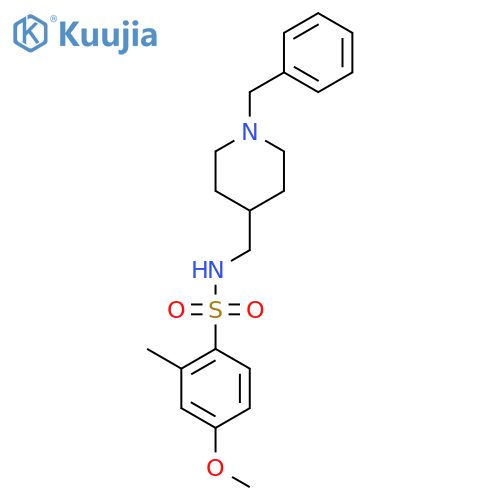 N-(1-benzylpiperidin-4-yl)methyl-4-methoxy-2-methylbenzene-1-sulfonamide structure