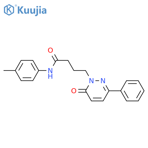 N-(4-methylphenyl)-4-(6-oxo-3-phenyl-1,6-dihydropyridazin-1-yl)butanamide structure