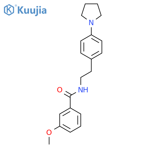 3-methoxy-N-{2-4-(pyrrolidin-1-yl)phenylethyl}benzamide structure