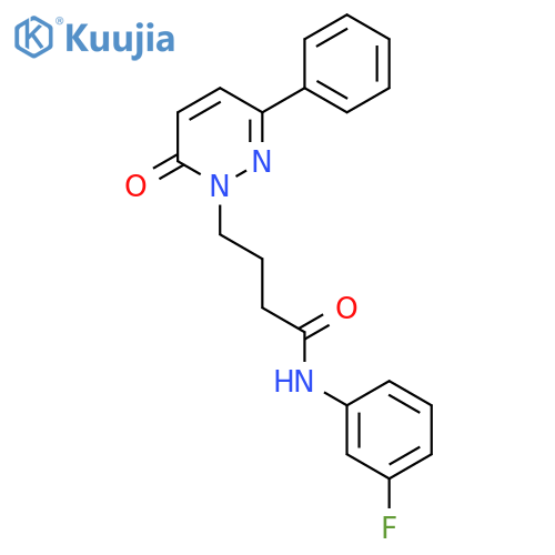 N-(3-fluorophenyl)-4-(6-oxo-3-phenyl-1,6-dihydropyridazin-1-yl)butanamide structure