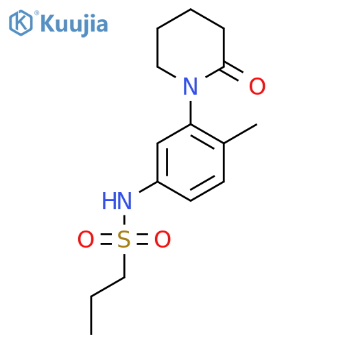 N-4-methyl-3-(2-oxopiperidin-1-yl)phenylpropane-1-sulfonamide structure
