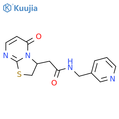 2-{5-oxo-2H,3H,5H-1,3thiazolo3,2-apyrimidin-3-yl}-N-(pyridin-3-yl)methylacetamide structure
