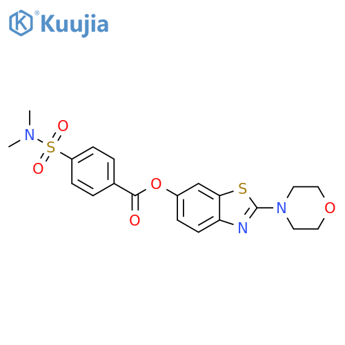 2-(morpholin-4-yl)-1,3-benzothiazol-6-yl 4-(dimethylsulfamoyl)benzoate structure