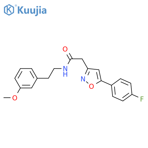 2-5-(4-fluorophenyl)-1,2-oxazol-3-yl-N-2-(3-methoxyphenyl)ethylacetamide structure