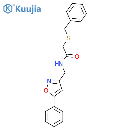 2-(benzylsulfanyl)-N-(5-phenyl-1,2-oxazol-3-yl)methylacetamide structure