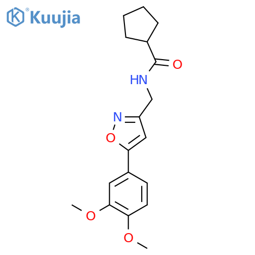 N-{5-(3,4-dimethoxyphenyl)-1,2-oxazol-3-ylmethyl}cyclopentanecarboxamide structure