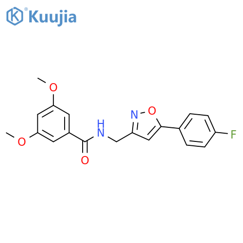 N-{5-(4-fluorophenyl)-1,2-oxazol-3-ylmethyl}-3,5-dimethoxybenzamide structure