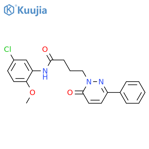 N-(5-chloro-2-methoxyphenyl)-4-(6-oxo-3-phenyl-1,6-dihydropyridazin-1-yl)butanamide structure