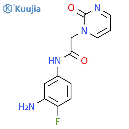 N-(3-Amino-4-fluorophenyl)-2-(2-oxo-1,2-dihydropyrimidin-1-yl)acetamide structure
