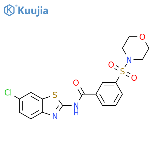 N-(6-chloro-1,3-benzothiazol-2-yl)-3-(morpholine-4-sulfonyl)benzamide structure