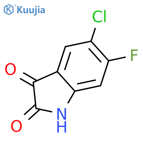 5-Chloro-6-fluoroindoline-2,3-dione structure