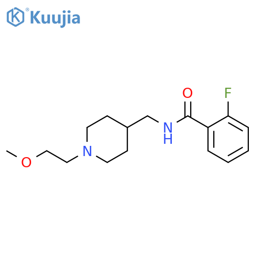 2-fluoro-N-{1-(2-methoxyethyl)piperidin-4-ylmethyl}benzamide structure