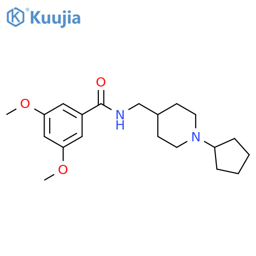 N-(1-cyclopentylpiperidin-4-yl)methyl-3,5-dimethoxybenzamide structure